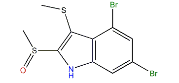 4,6-Dibromo-2-(methylsulfinyl)-3-(methylthio)-1H-indole
